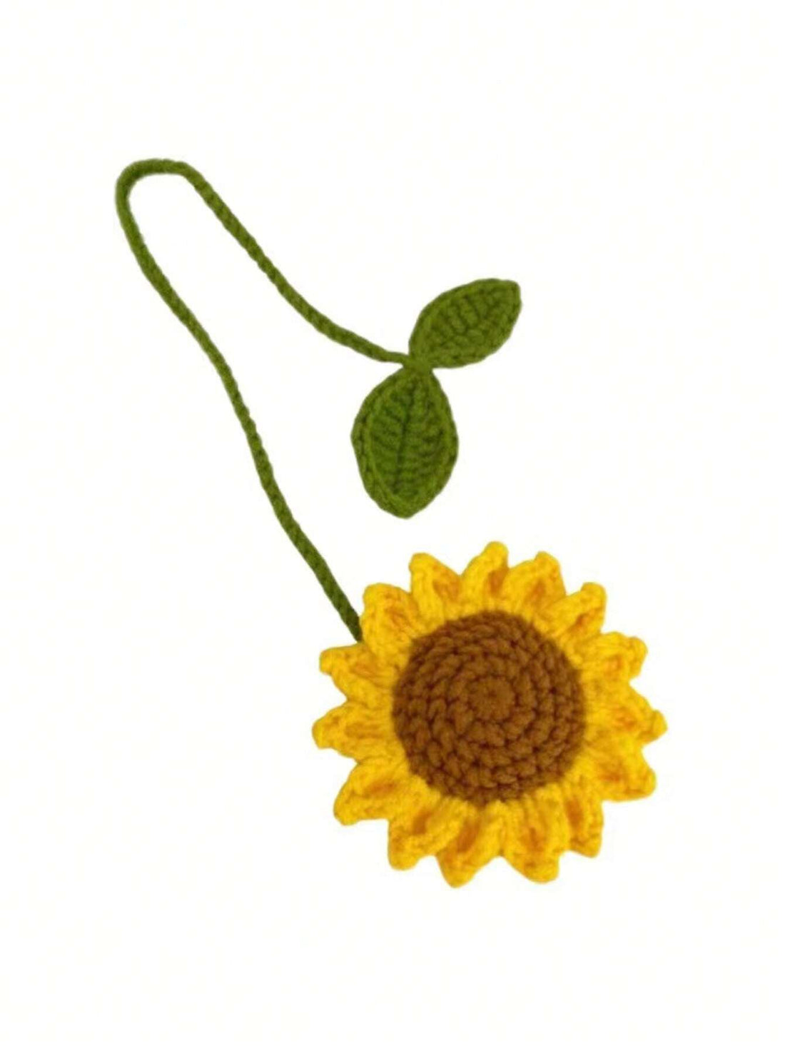 Handmade Crocheted Sunflower Flower Keychains Fashion Versatile Bag Charm Keyring College Supplies University Keychain Charms Keychain Accessories Key Chains For Women Small Gifts Gifts For Her