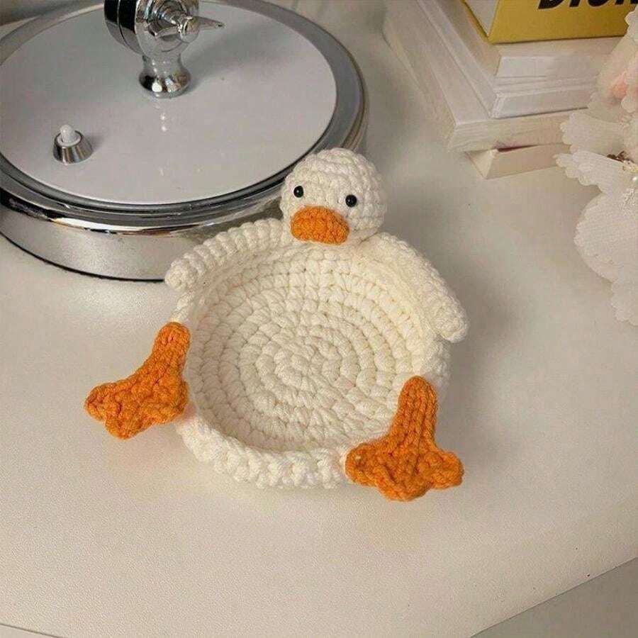 ,Crochet Animal Cup Coaster,Handmade Woven Drink Mat, DIY Desk Decor, Housewarming Cup Gift & ,Graduation Gift