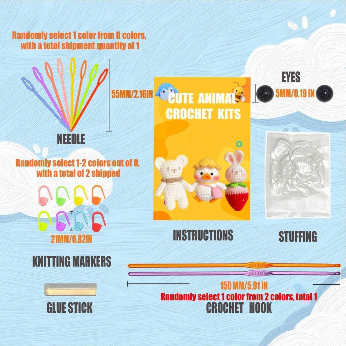 DIY Robot Unicorn Attack Crochet Kit For Beginners, Amigurumi Stuffed Animals - Gift Animal Crochet
