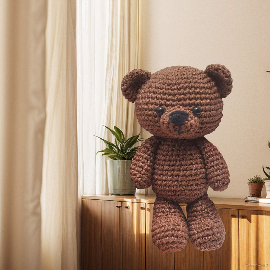 DIY Christmas Bear Crochet Kit For Beginners, Amigurumi Stuffed Animals - Gift Animal Crochet Starter Kit All-In-One Complete Crochet Kit Learn To Crochet Sets
