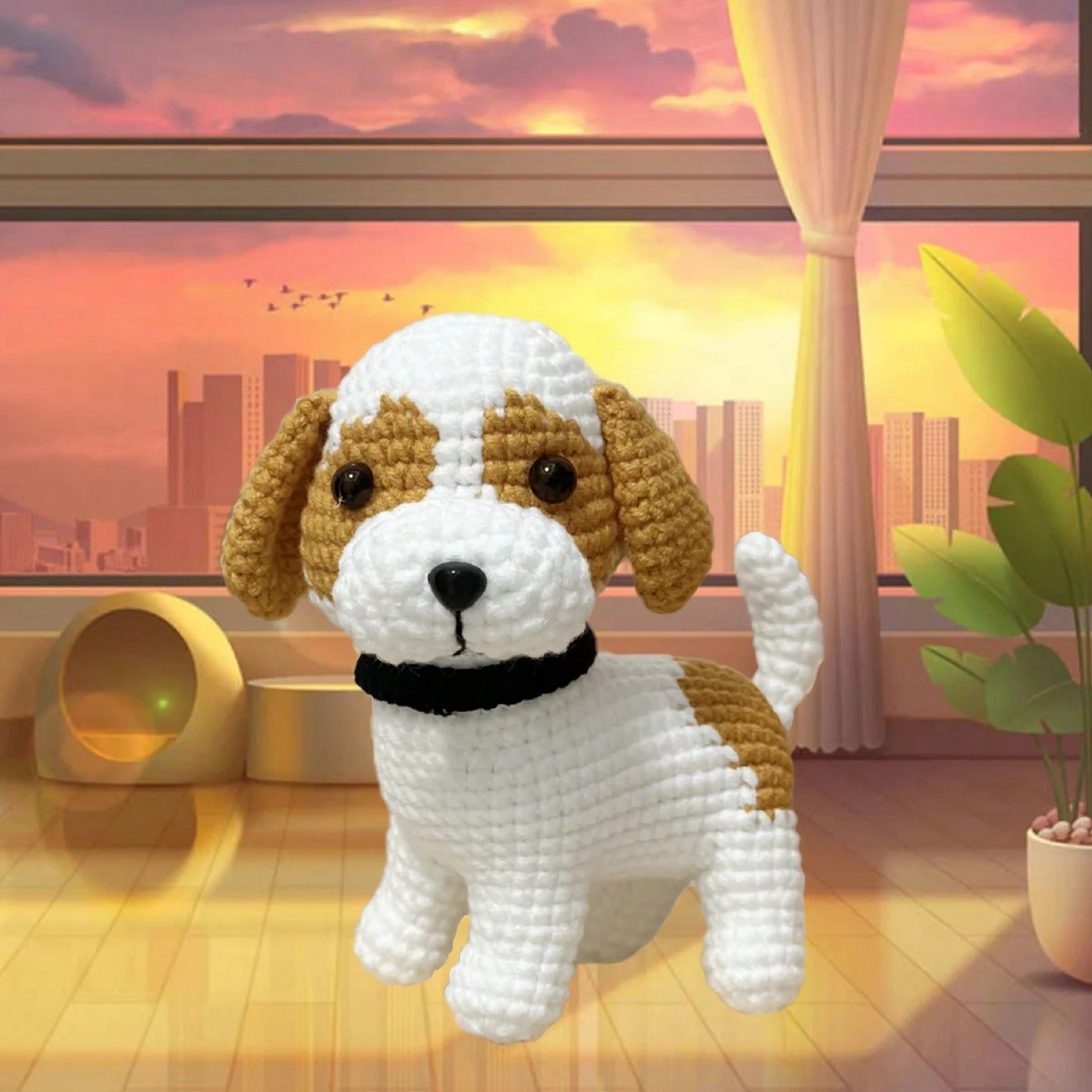 DIY Spotted Dog Crochet Material Kit Suitable For Starters Who Are New To Crochet Crochet Knitting Kit Suitable For Gifts,