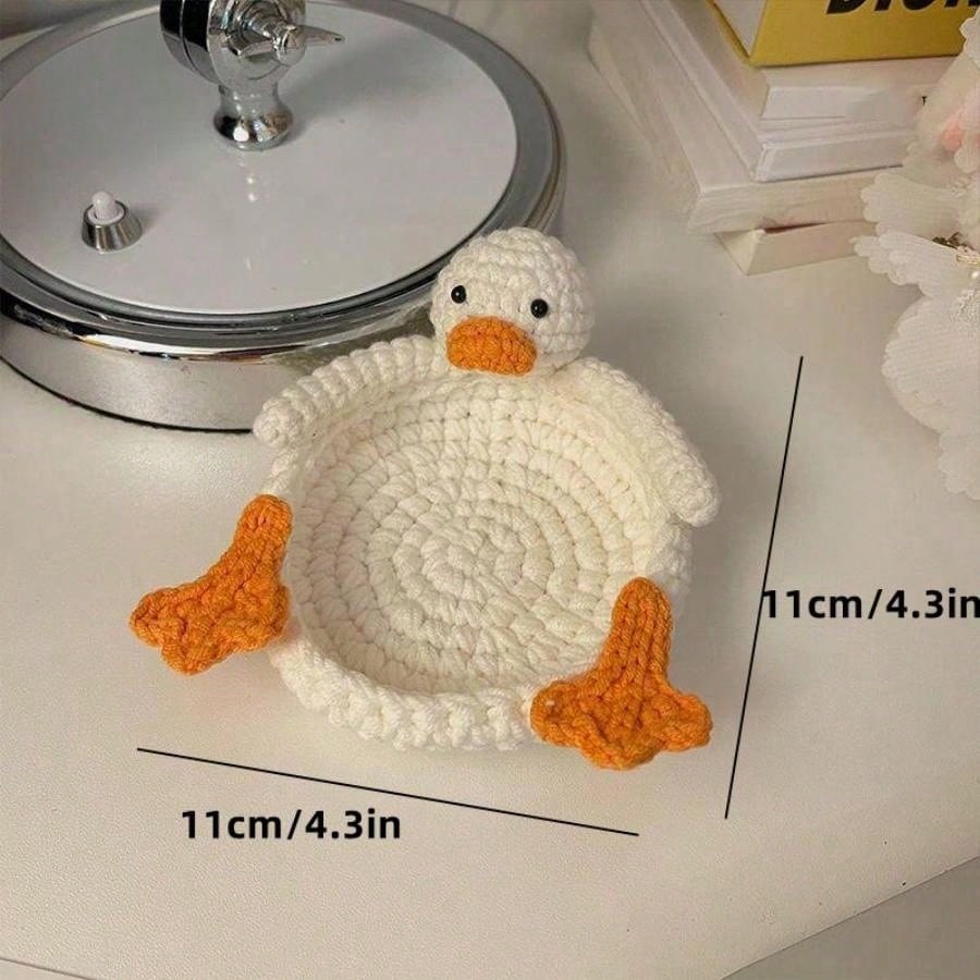 ,Crochet Animal Cup Coaster,Handmade Woven Drink Mat, DIY Desk Decor, Housewarming Cup Gift & ,Graduation Gift