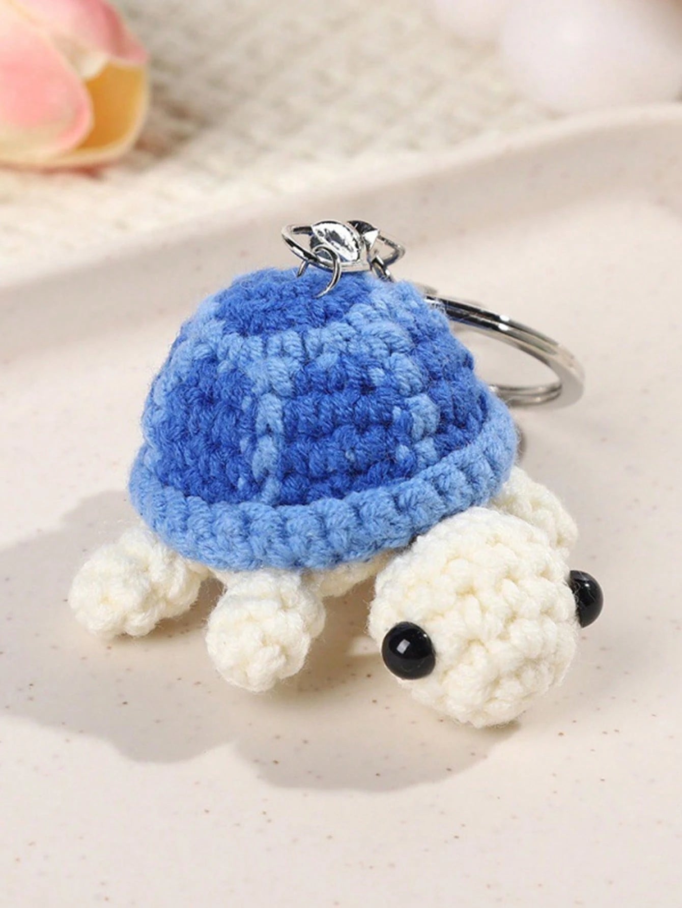 Cute Handmade Crochet Turtle Keychain, Mini Plush Turtle Pendant Ornament, Knitted Keyring Charm For Bag, Car Keys, Gifts For Halloween, Christmas