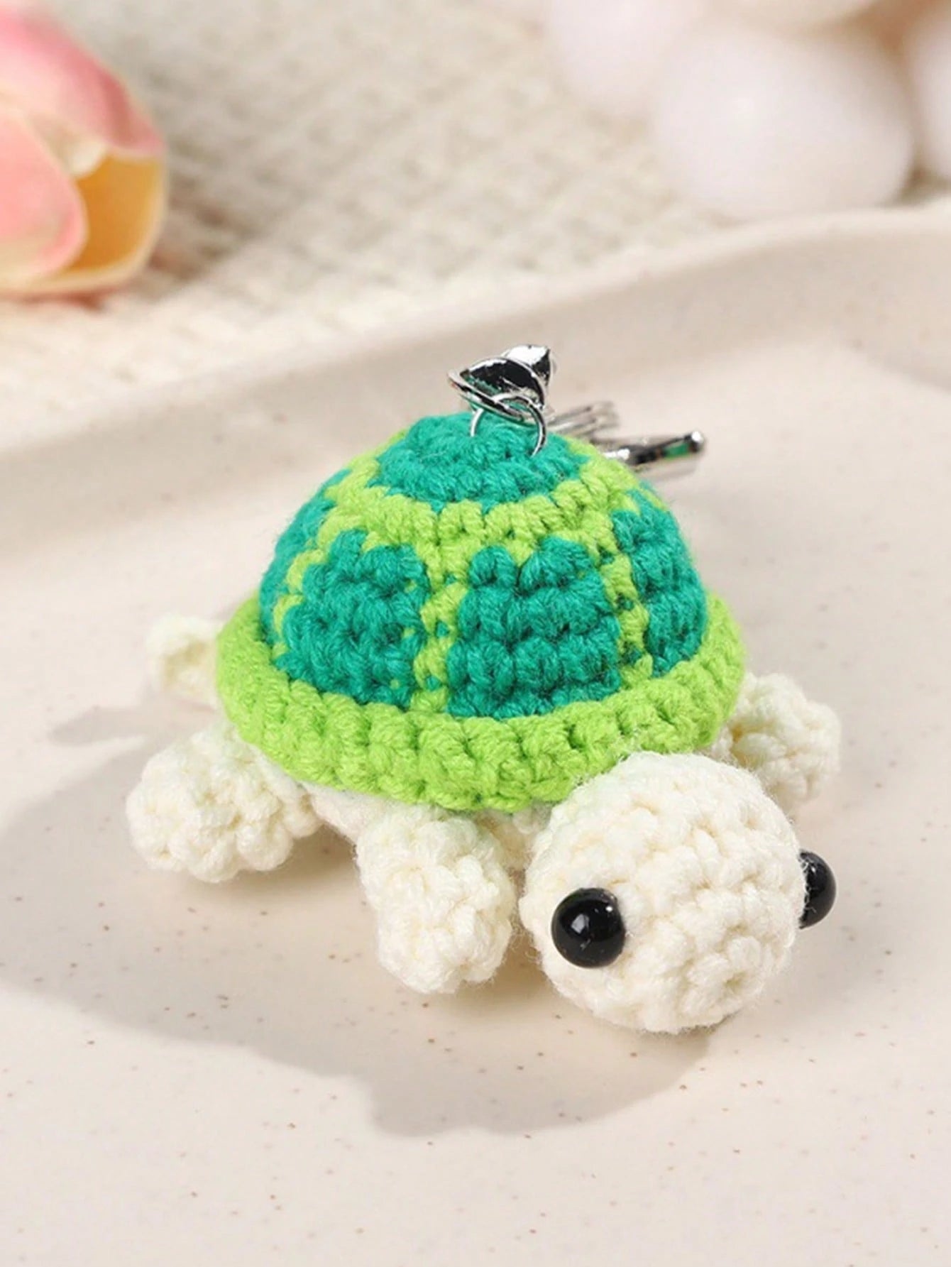 Cute Handmade Crochet Turtle Keychain, Mini Plush Turtle Pendant Ornament, Knitted Keyring Charm For Bag, Car Keys, Gifts For Halloween, Christmas
