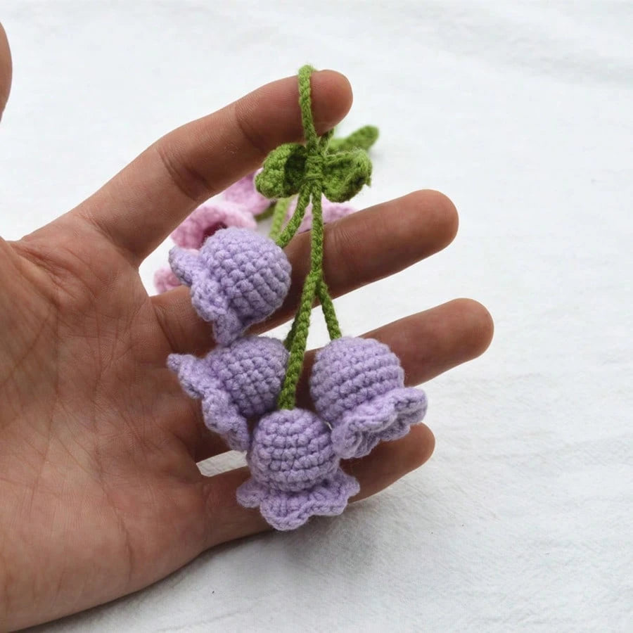 1 Pc Handmade Woven Lily Of The Valley Flower Decoration Windchime, Bag Charm, Key Chain, Car Hanging Ornament Car Accessories School Cute Goth Y2k