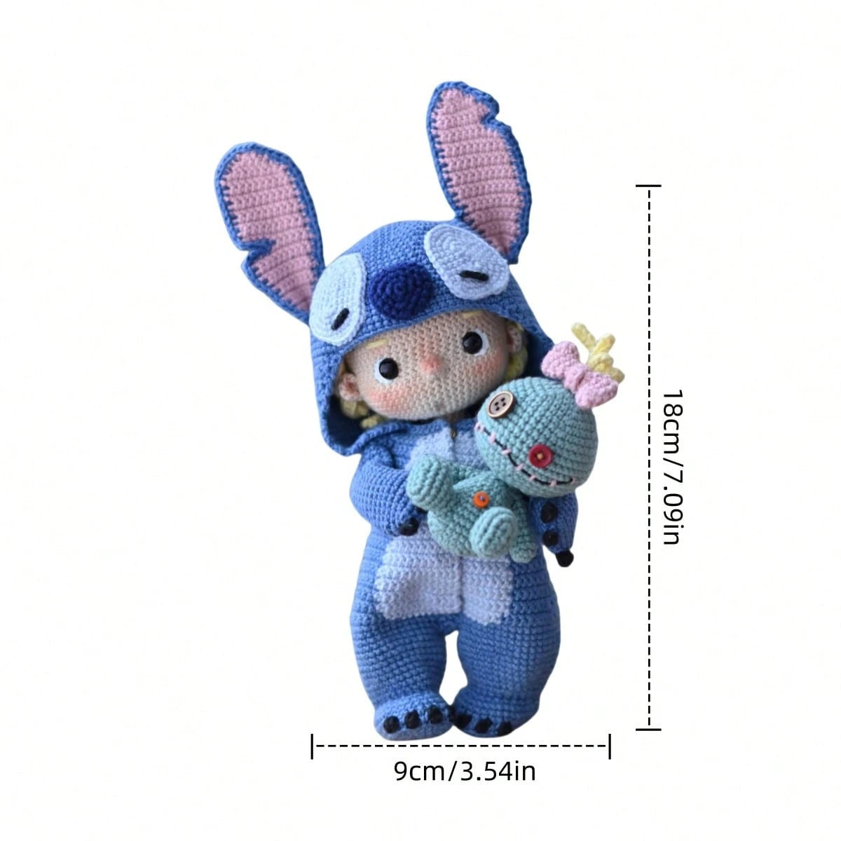 1 Set Crochet Kit For Cute Boy Stitch Doll, Beginner Crochet Craft Kit With Aminal Yarn Craft Set, Includes Detailed Instructions And Video Tutorials, Ideal For Adult Crochet Starter Pack