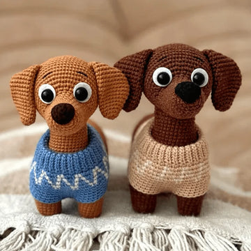 Animal Crochet Kit For Beginners, Beginner Crochet Kit For Adults With Step-By-Step Text Tutorials, Dachshund DIY Crafts For Adults, Birthday Festival Gifts, Cute Funny Modern Home Decorative Ornaments