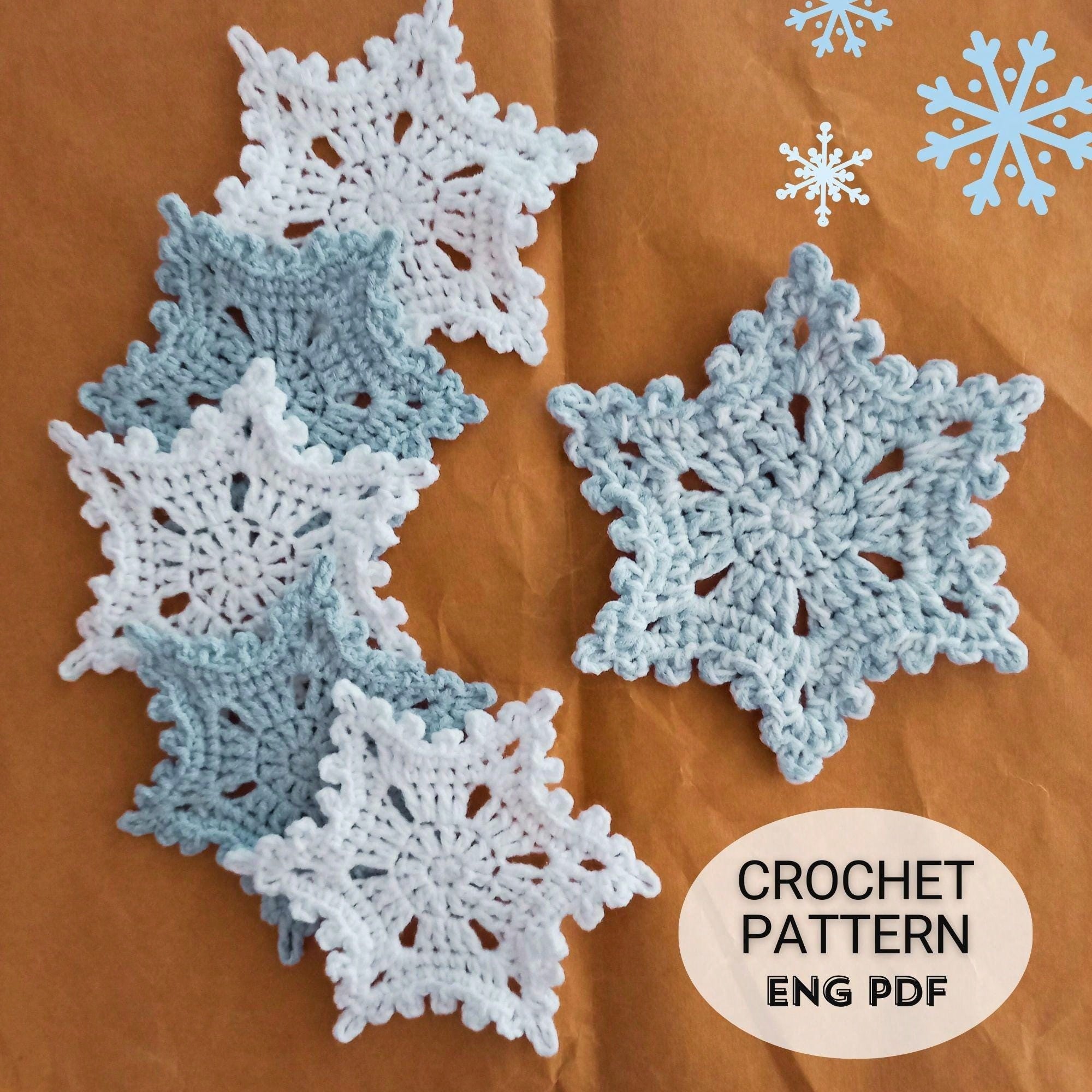 Crochet Snowflake Decor/Drink/Coffee/Water Coasters | Festive Decor | Handmade Gift Idea | DIY Crochet Halloween/Christmas Coasters Gift