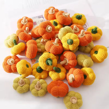 Handmade Crochet Pumpkin Keychain – Cute Knitted Keyring for Car & Bag Accessories