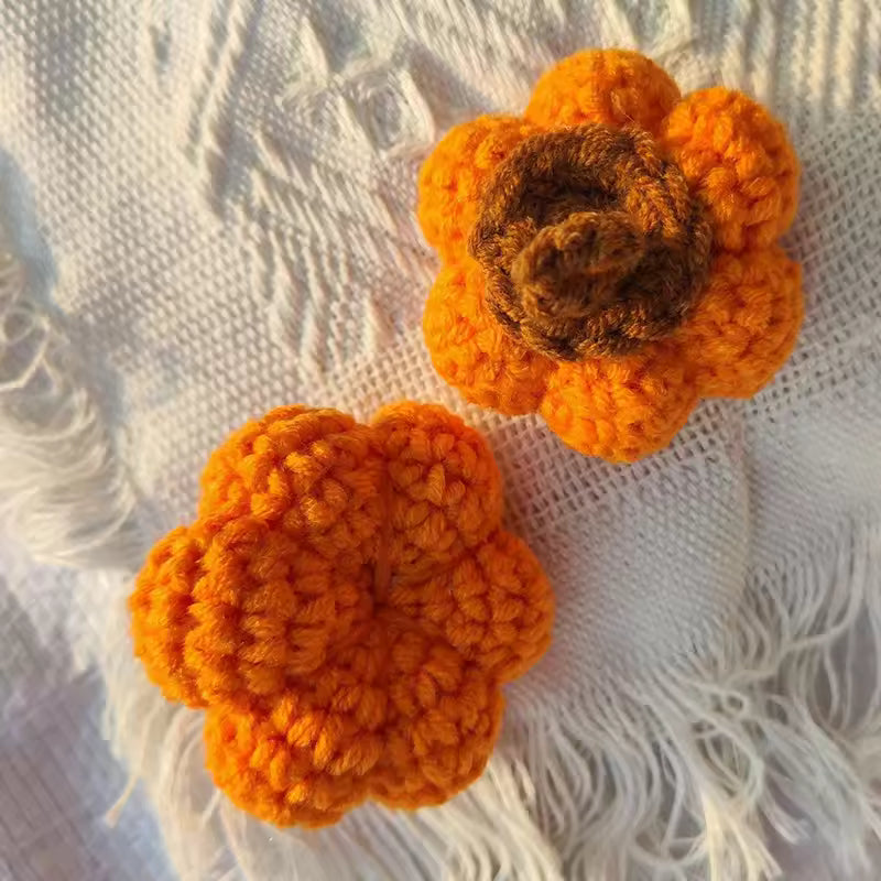 2PCS Crochet Pumpkin Bag – Handmade Halloween Decoration, Party Basket & Monster-Inspired Gift