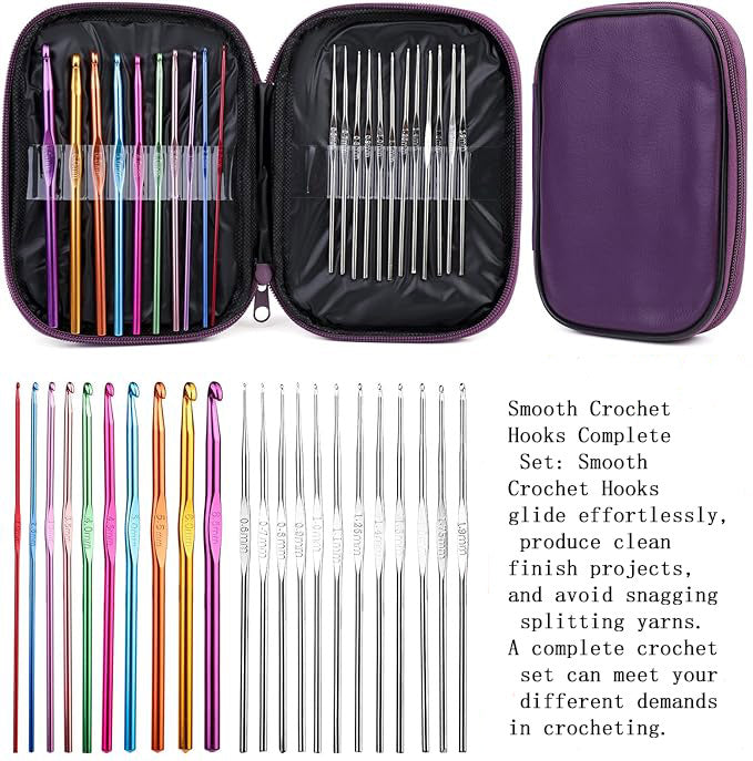 Wholesale Start 22 Crochet Set Craft Hand Crochet Accessories Portable Sewing Kit