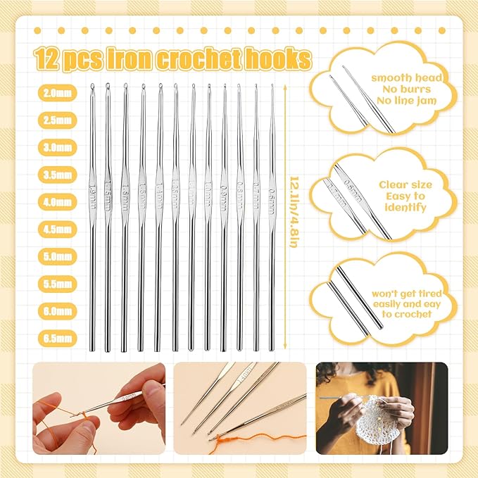 Wholesale Start 22 Crochet Set Craft Hand Crochet Accessories Portable Sewing Kit