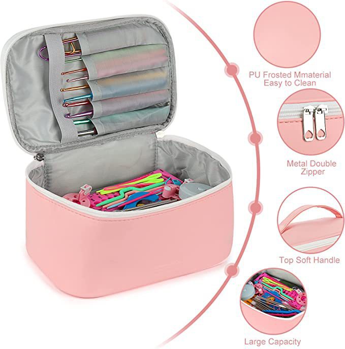 62Pcs Crochet Suit Multi Size Crochet Hook Yarn Set Sweater Knitting Accessories Storage Bag DIY Weaving Tool